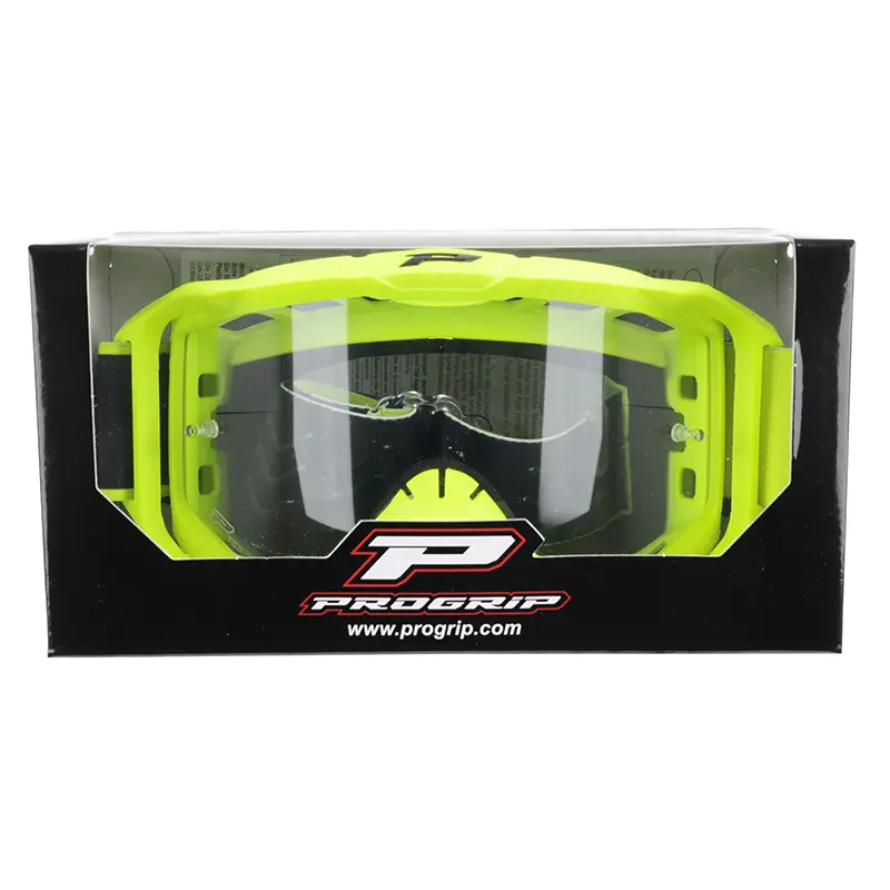 ProGrip 3300 TR Vision Go Cross-Brillenmaske gelb fluoreszierend matt transparentes Display kratzfest UV-sicher beschlagfrei — Ansicht 5