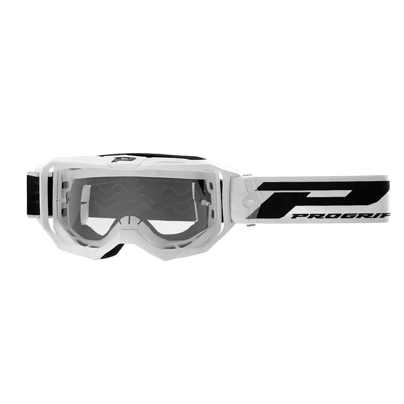 Cross-Schutzbrille Progrip 3300 TR vision go weiß matt transparente Scheibe kratzfest UV-Schutz beschlagfrei — Ansicht 2
