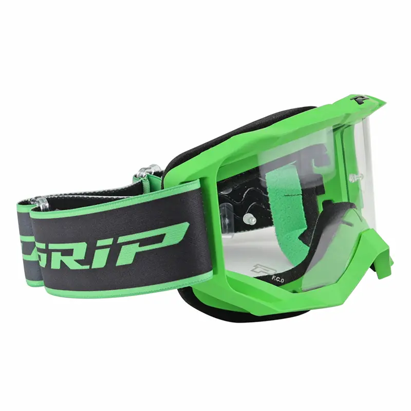 Progrip 3300 TR Vision Go 越野风镜 哑光绿 透明镜片 防刮/防紫外线/防雾 — 第 2 视图