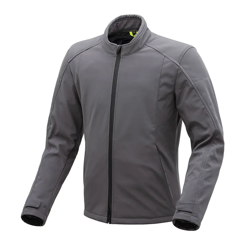 Blouson moto printemps-ete homme tucano ovetto softshell gris fonce respirant, deperlant, coupe-vent taille XXL (2XL) certifie ce-classe a (selon la directive en17092-2020)