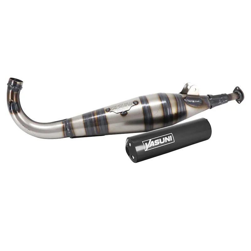 Lackierter Auspufftopf Yasuni für Peugeot 103 RCX, SPX (schwarzer Schalldämpfer) -tub1001-1th