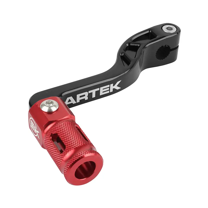 Sélecteur de vitesse ARTEK Minarelli 50 AM6 Beta 50 RR Rieju 50 MRT Sherco 50 SM-R SE-R alu CNC noir-rouge pliable