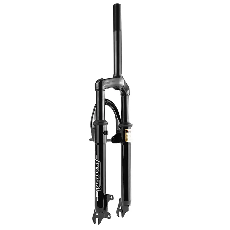 Forgaffel MTB 24" M-W med stådfjedring fjeder-elastomer sort deb. 50MM pivot (220-130MM) gevind 1"-22,2 indvendig (montering til skive + v-bremse) — 4. billede