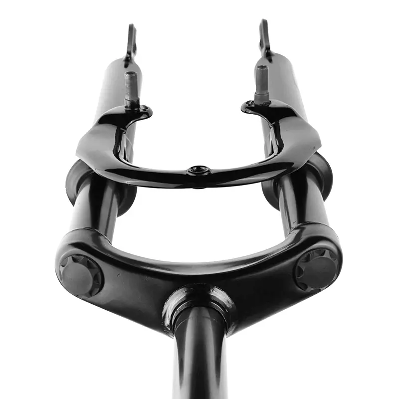 Forgaffel MTB 24" M-W med stådfjedring fjeder-elastomer sort deb. 50MM pivot (220-130MM) gevind 1"-22,2 indvendig (montering til skive + v-bremse) — 5. billede