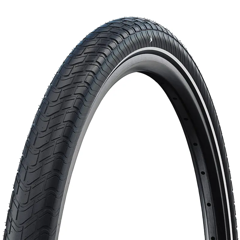 Şehir VTT lastiği Schwalbe Big Apple 20 x 2.00 siyah TR (50-406) RaceGuard takviyeli reflektif yanak