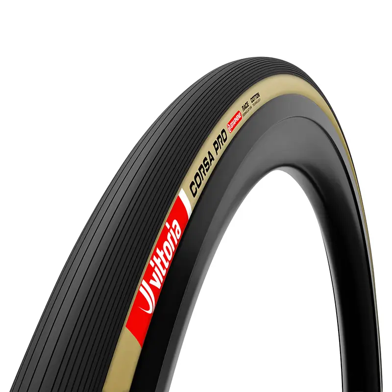 Pneu route 700 x 28 Vittoria Corsa Pro noir-beige Graphène 2.0 TS (28-622) 255G