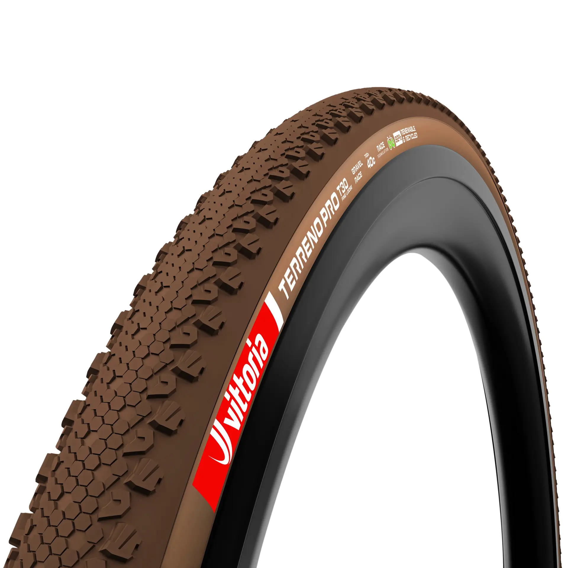 Pneu gravel Vittoria Terreno Pro 700 x 40 T30 fine loose race tubeless ready TS marron foncé