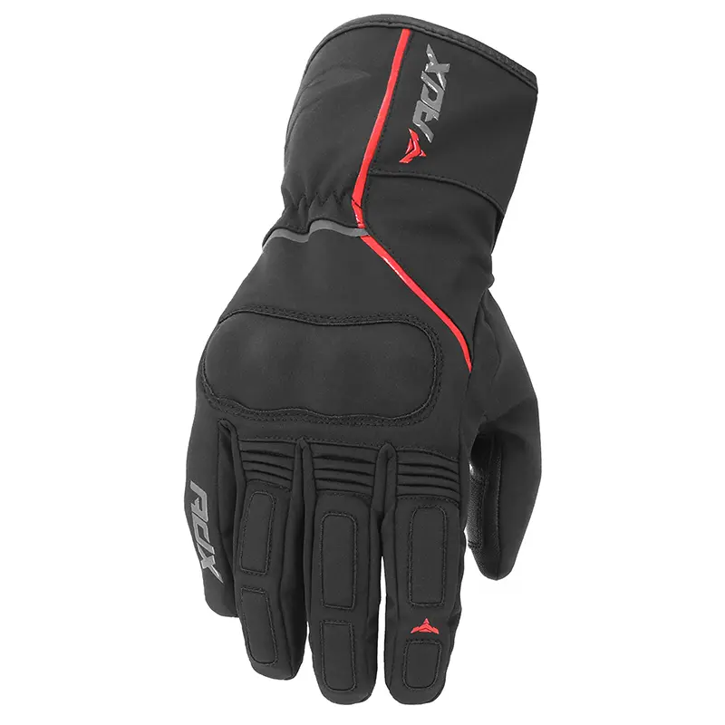 Winterhandschuhe ADX Montréal Schwarz-Rot wasserdicht mit Isolierung T10 (L) geprüft nach EN 13594:2015