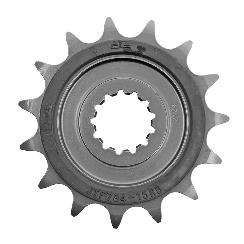 JT Sprockets 520 15 diş DTS RB kauçuk motosiklet pinyonu