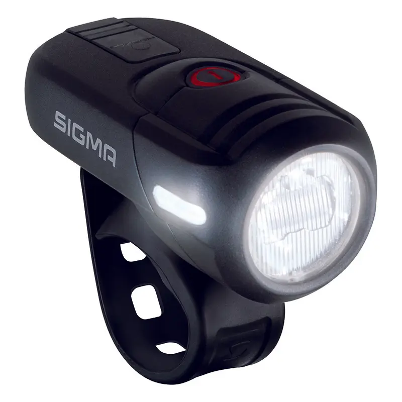 Iluminat bicicletă USB Sigma Aura 45 Micro Set Nugget II negru omologat — vederea 3
