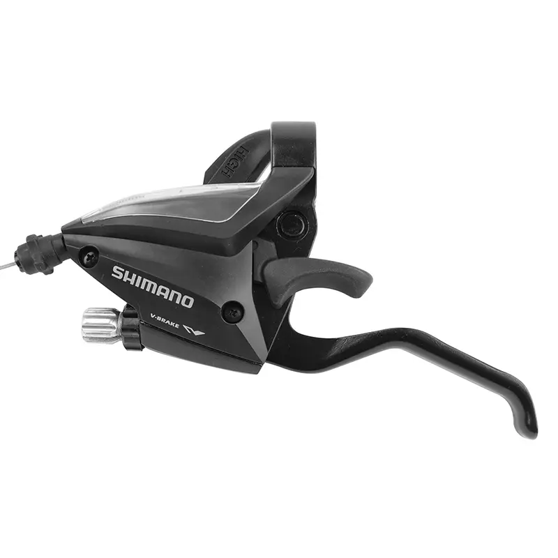 Levier-manette VTT Shimano STEF500 droit 7V noir V-brake 2 doigts