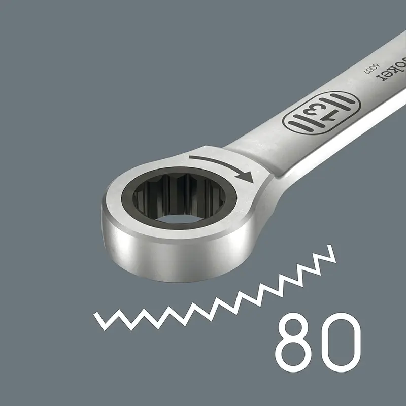 웨라 조커 13mm 롱 버전 245mm 크롬 몰리브덴 래칫 콤비네이션 렌치 — 6번째 뷰