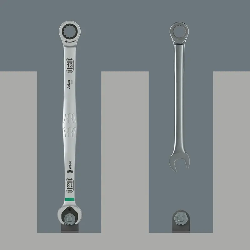 웨라 조커 13mm 롱 버전 245mm 크롬 몰리브덴 래칫 콤비네이션 렌치 — 7번째 뷰