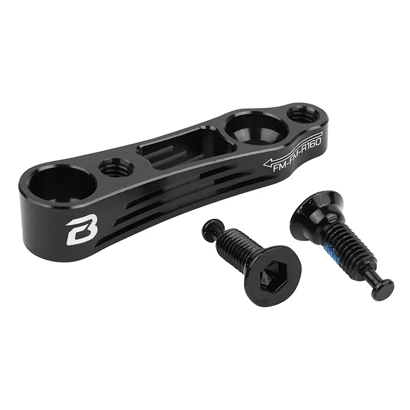 Adaptateur frein a disque route - VTT avant disque 160MM etrier flatmount sur cadre flatmount noir (inclus 2 vis M5X18MM) - poids light 6 g