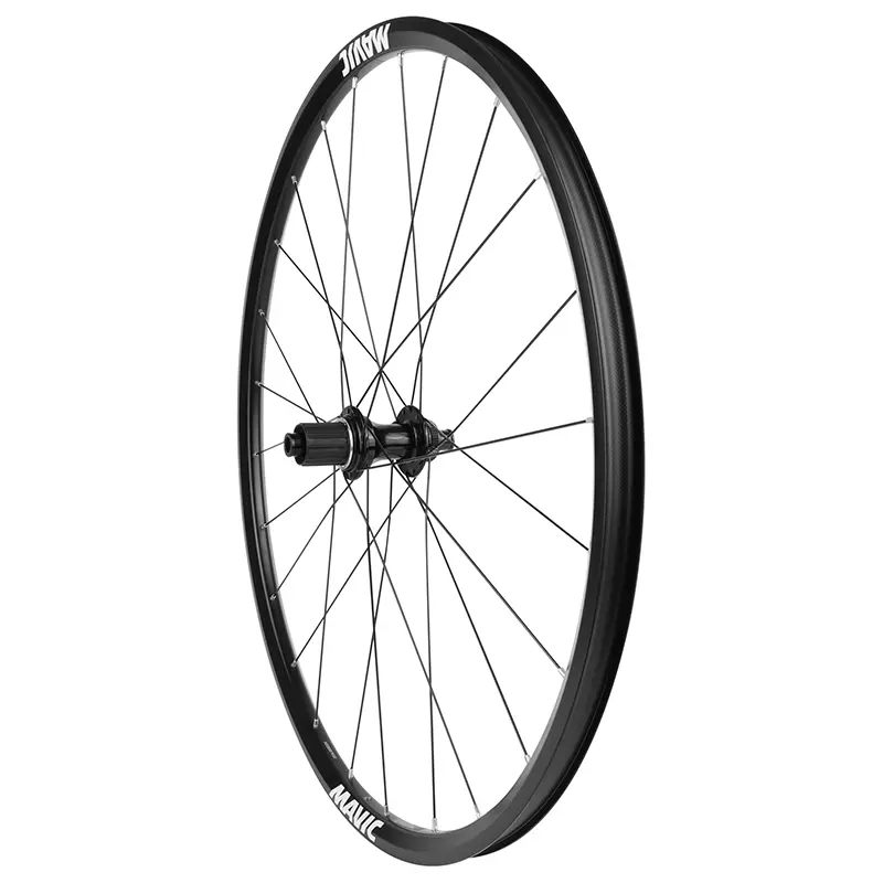 Roue gravel-route disque 700 Mavic Access RG22 arrière cassette HG 11-10V Centerlock axe traversant 12-142 noir 24 rayons