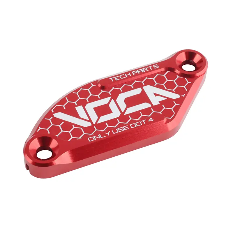 Couvercle de maître-cylindre de frein VOCA Racing aluminium CNC rouge Derbi Senda DRD 2006+