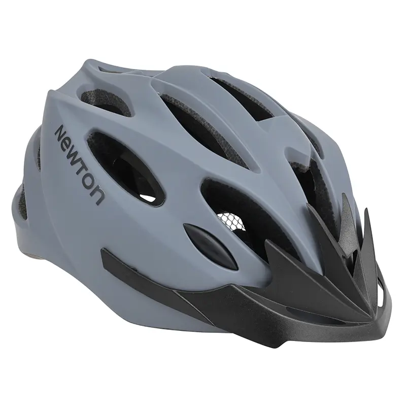Fahrradhelm Erwachsene Newton Straße-MTB Sport grau In-Mold Verschluss Fidlock Größe 55-58 mit Visier