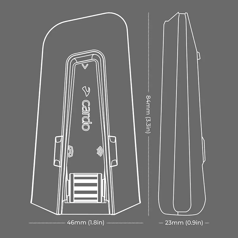 Interkom Cardo Packtalk Neo Single Bluetooth 5.2 - Voděodolná helma IP67 Dosah 1,6 km — pohled 6