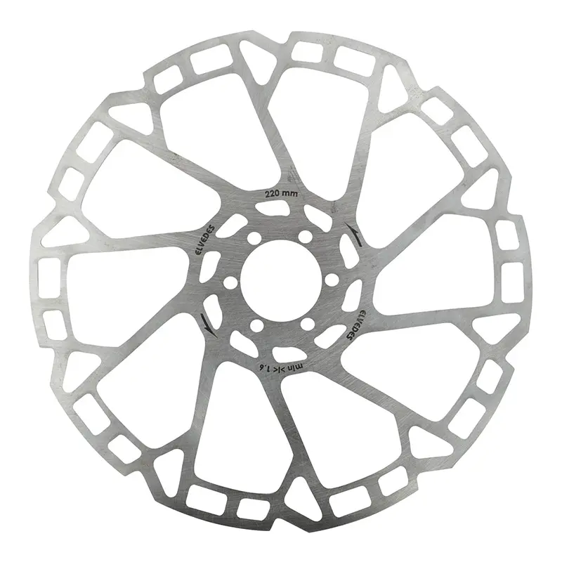 Disque de frein VTT Elvedes 220 mm 6 trous argent épaisseur 1,8 mm