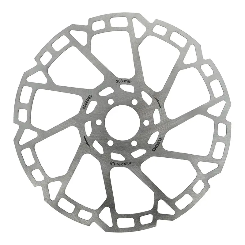 Disque de frein VTT Elvedes 203 mm 6 trous argent épaisseur 2 mm