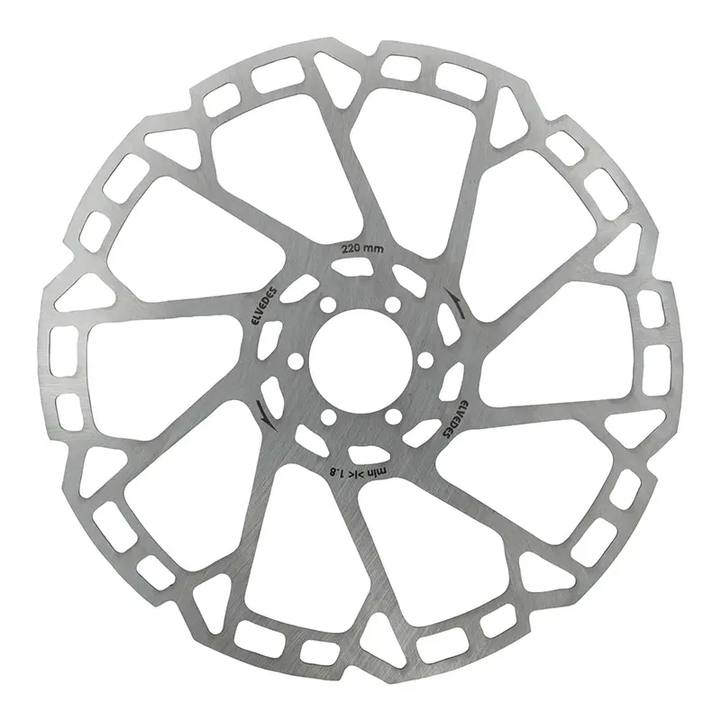 Disque de frein VTT Elvedes 220 mm 6 trous argent épaisseur 2 mm
