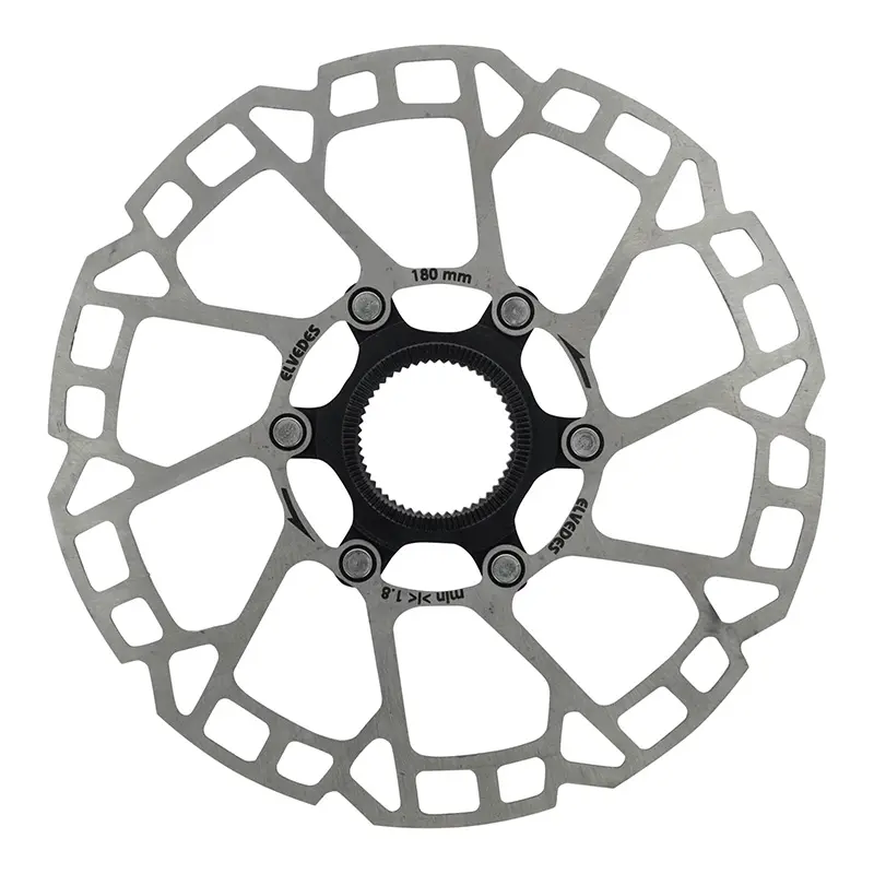 Disque de frein VTT Centerlock Elvedes 180 mm argent épaisseur 2 mm