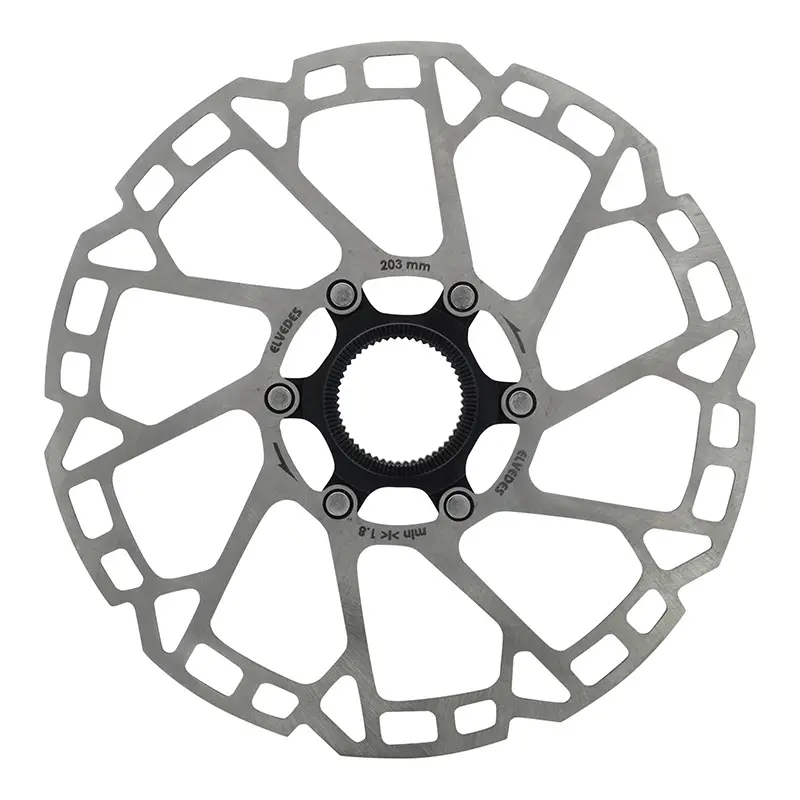 Disque de frein VTT Centerlock Elvedes 203 mm argent - Épaisseur 2 mm