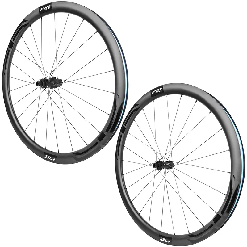 Roda jalan raya disc 700 Fir FC Evo 38 Light Centerlock karbon hitam cassette Shimano 12-11V as tembus 12-100 dan 12-142 pasang