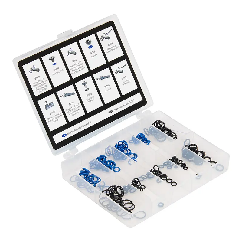 Coffret malette joints toriques ELVEDES pour étrier et maître-cylindre noir bleu (boîte de 200)