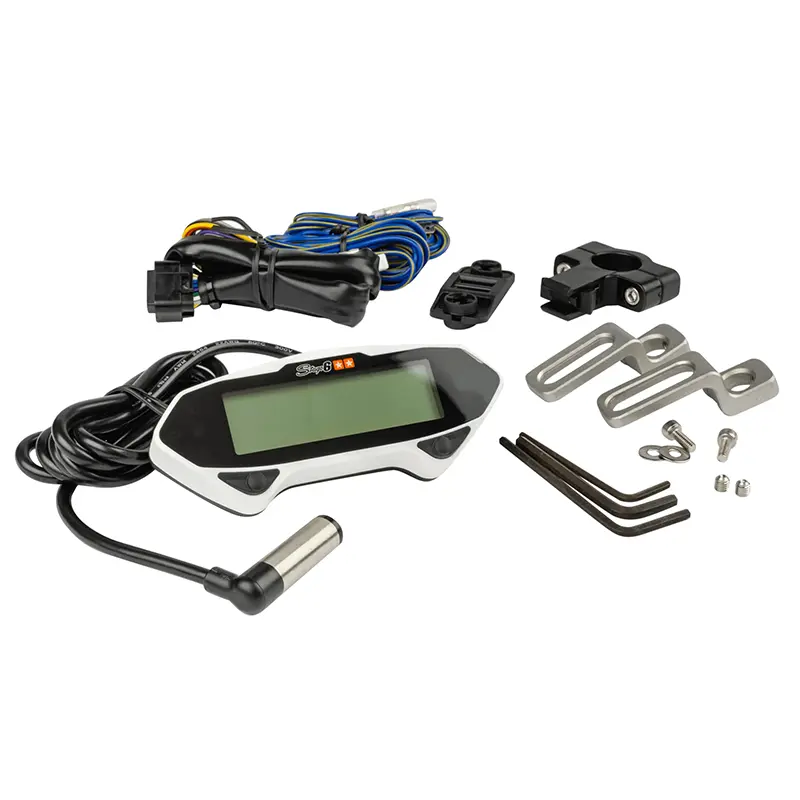Compteur digital multifonctions Stage 6 racing blanc