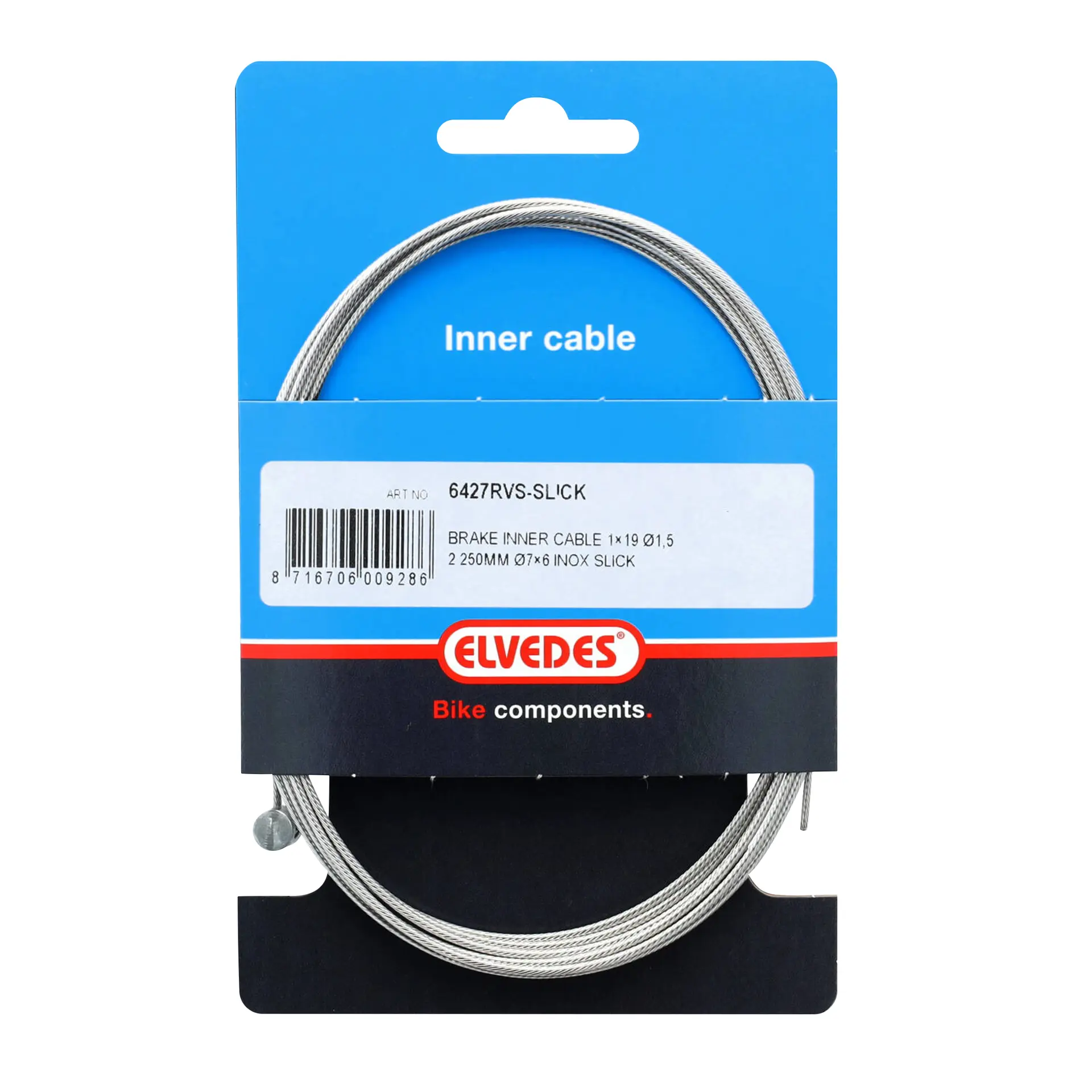 Câble de frein VTT Elvedes inox lisse L2,25M