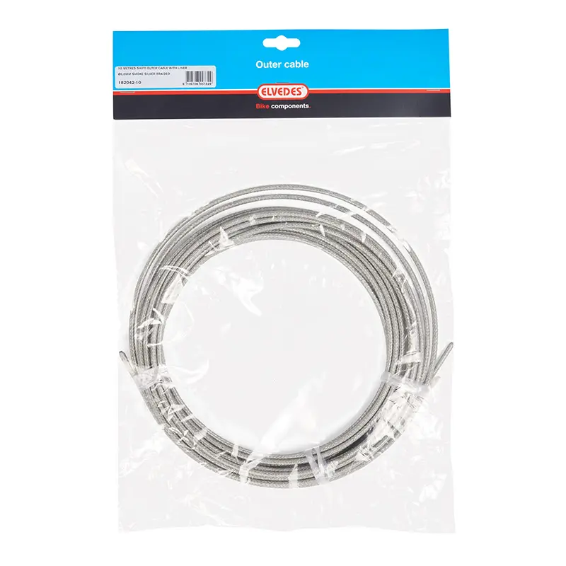 Gaine de dérailleur Elvedes gris fumé coloré Kevlar 4,9 mm (rouleau de 10 m) avec liner anti-friction