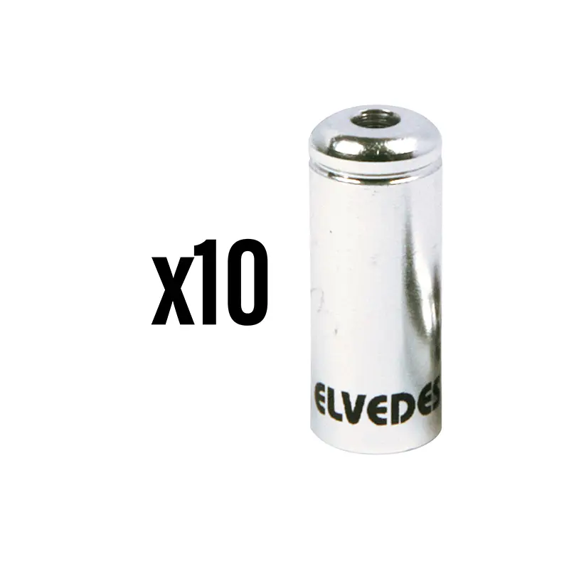 Embout de gaine de frein 5 mm alu argent étanche Elvedes (lot de 10)