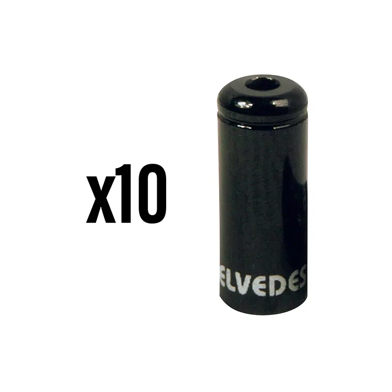 Bremszugendkappe 5 mm Alu schwarz wasserdicht ELVEDES (Satz von 10)