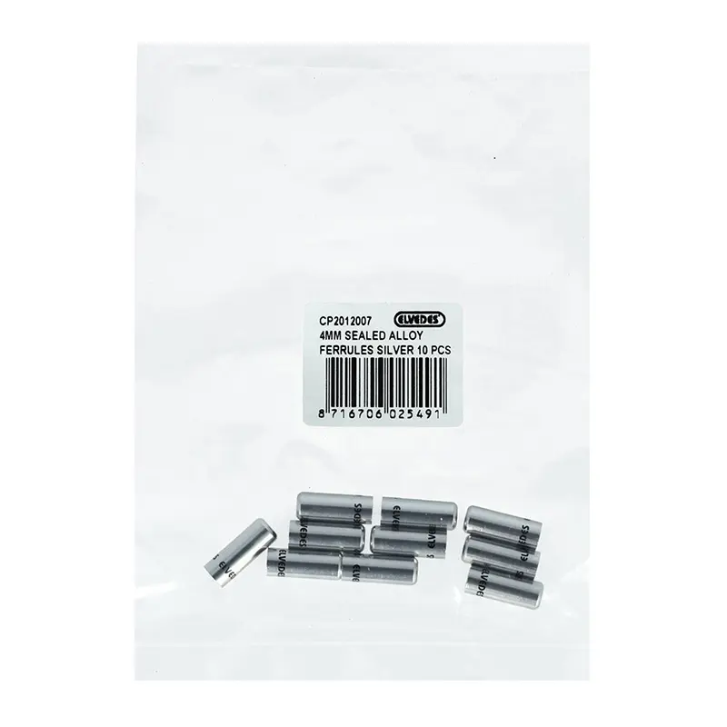 Zughüllenendkappe Schaltung 4,2 mm Alu silber ELVEDES (10er Pack) — Ansicht 3
