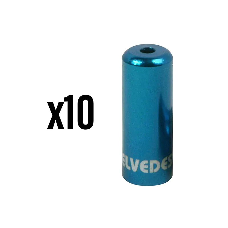 Zugendkappe Schaltung 4,3 mm Alu blau dicht Elvedes (Packung mit 10)