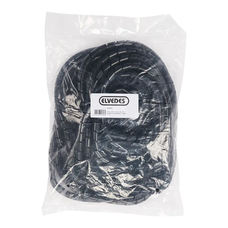 Gaine spirale flexible Elvedes pour fil électrique VAE diamètre 12 mm noir (10 m)