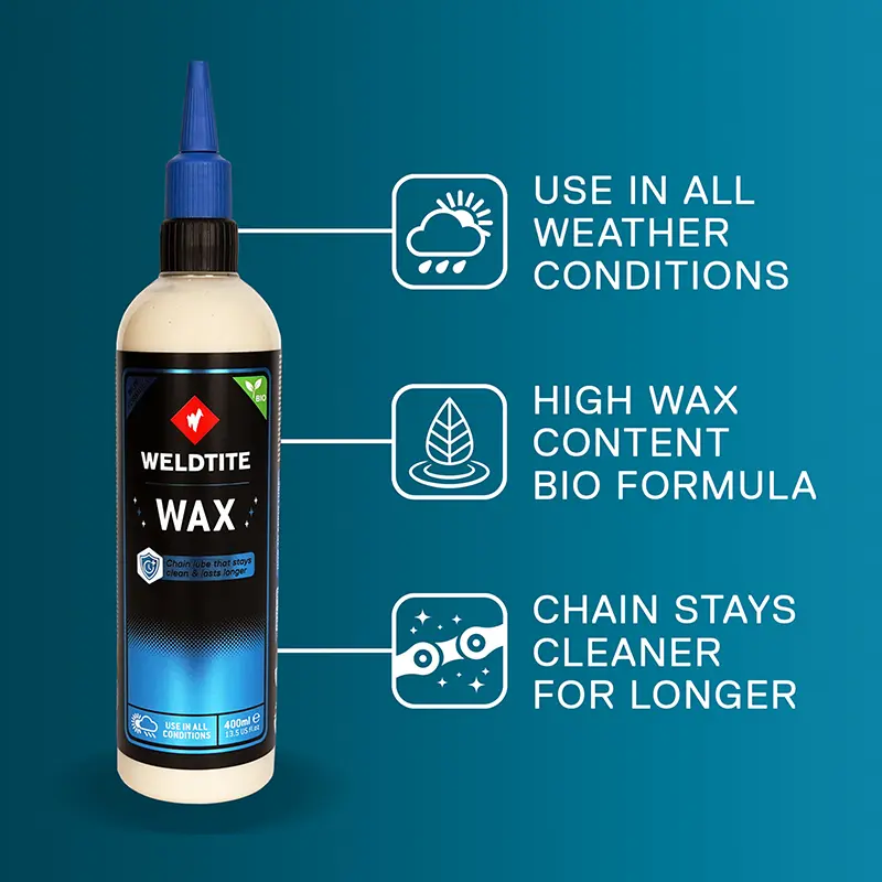 Weldtite Wax Kettenwachs für Fahrräder - Biologisch abbaubares Trockenwachs für alle Bedingungen 400 ml — Ansicht 5