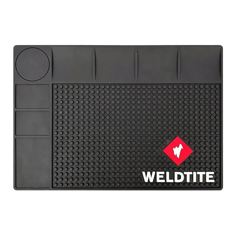 Rutschfester Werkstatt-Arbeitsmatte Weldtite magnetische Zone schwarz für Werkbank 33,5 x 23,5 x 0,5 cm