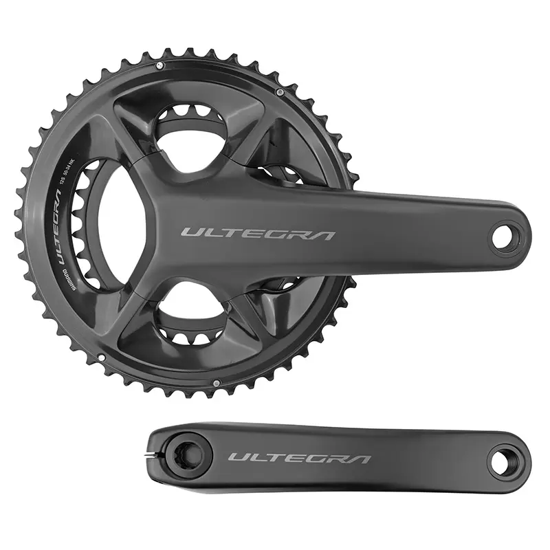 Kurbelgarnitur Rennrad Shimano Ultegra R8100 12-fach 50-34 175 mm schwarz