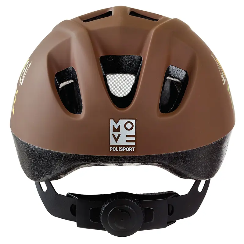 Polisport ایڈونچر براؤن بچوں کا بائیک ہیلمٹ 48-52 سینٹی میٹر ڈائل کے ساتھ — 7 ویو