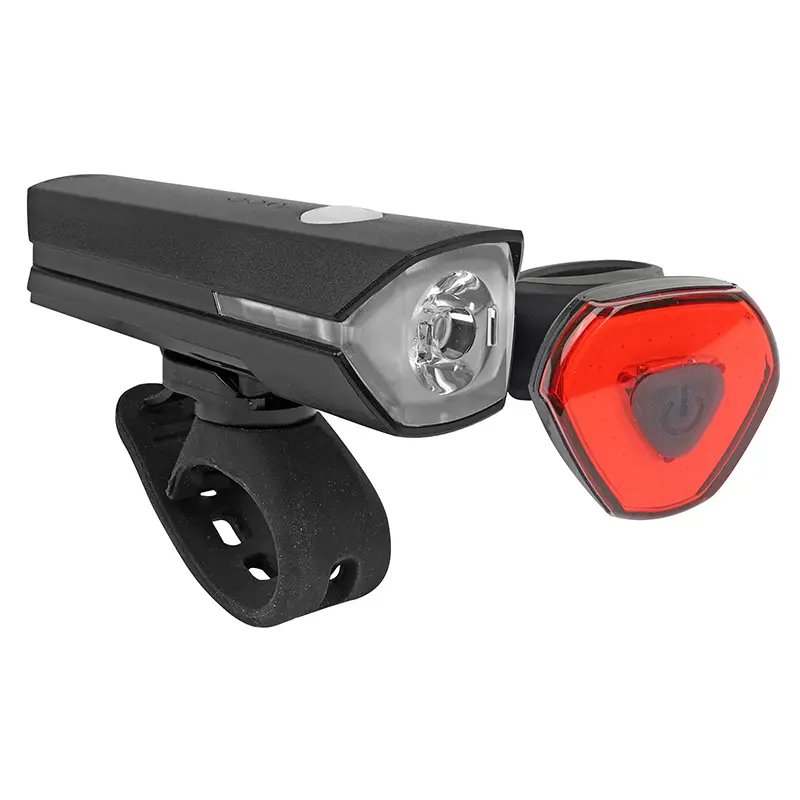 Fahrradbeleuchtungsset USB Newton 550 Lumen vorne und hinten schwarz wiederaufladbar