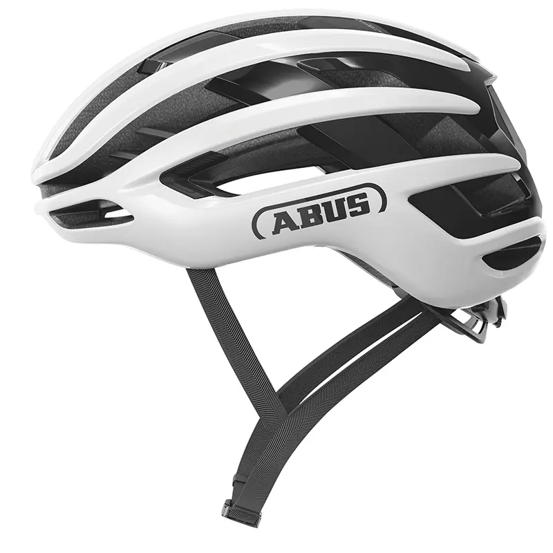 خوذة دراجة هوائية Abus Airbreaker 2.0 طريق أبيض لامع مقاس L (58-62 سم)
