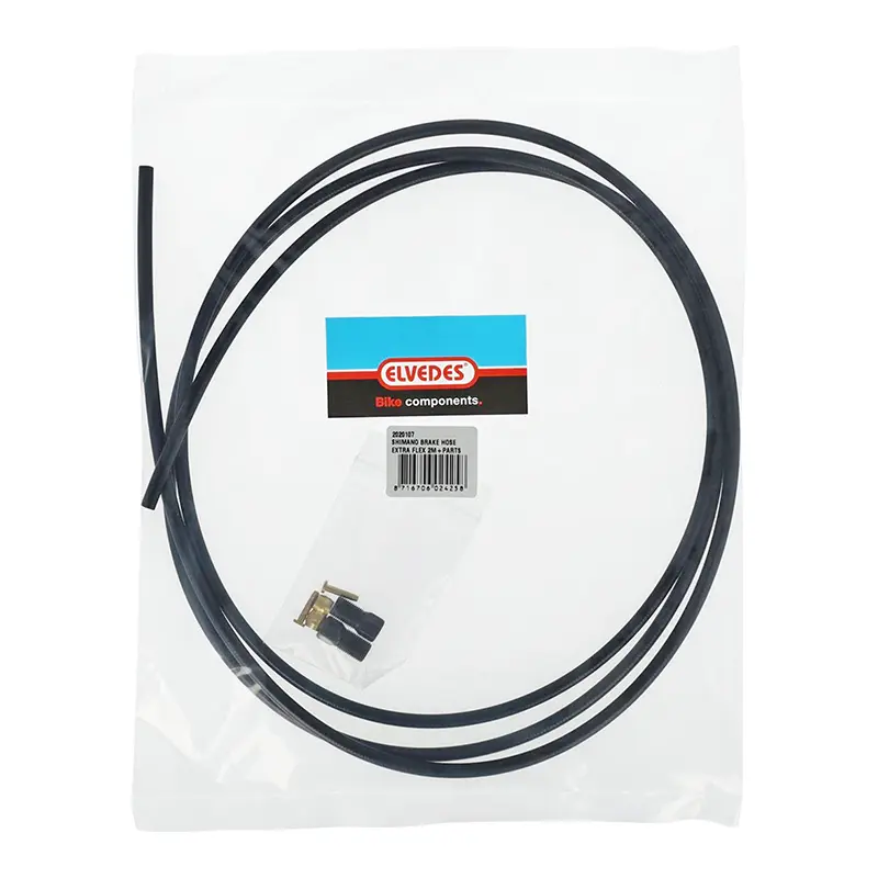 Elvedes Ersatz-Bremsleitungssatz für hydraulische Shimano BH90 Bremse schwarz 2000 MM