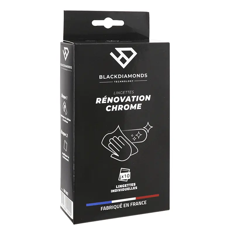 Lingettes rénovation chrome Blackdiamonds - Boîte de 5 lingettes individuelles
