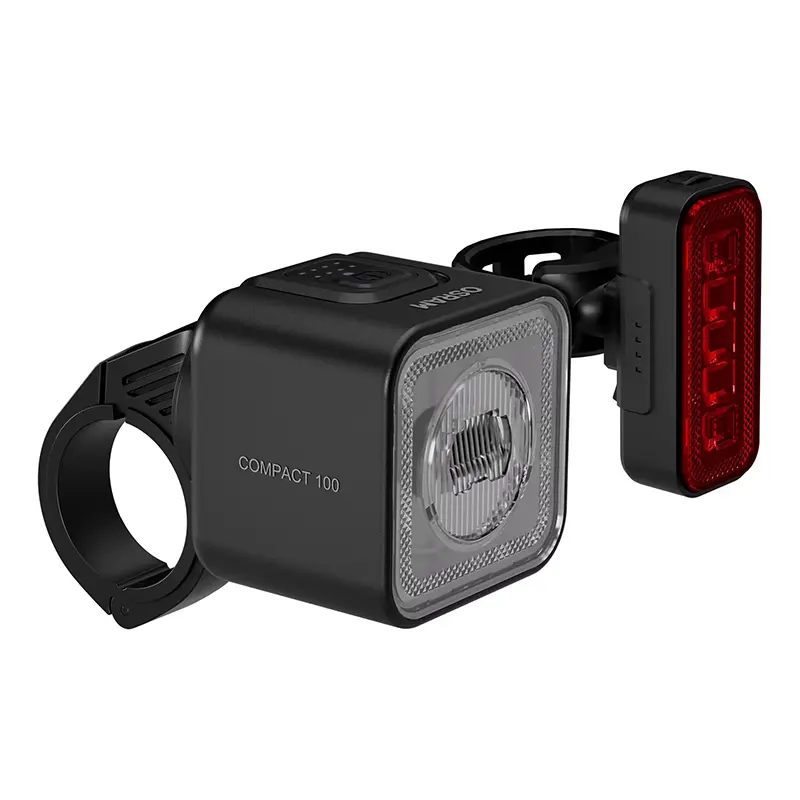 USB Fahrradbeleuchtung OSRAM Compact 100 lux schwarz - 3 Modi Front-/Rücklicht StVZO-Zulassung