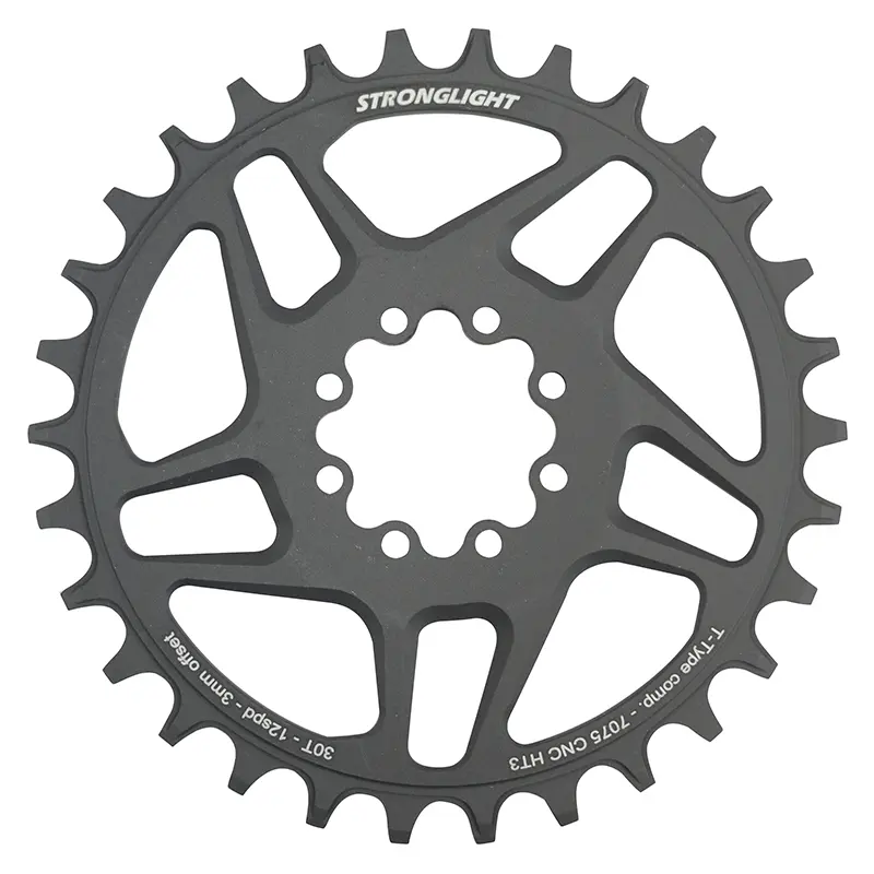 VTT zobrats tiešā montāža 8 caurumi SRAM X01-XX1 Stronglight mono alu HT3 melns 30DTS - 12V. narrow wide (izvirzījums 3MM)