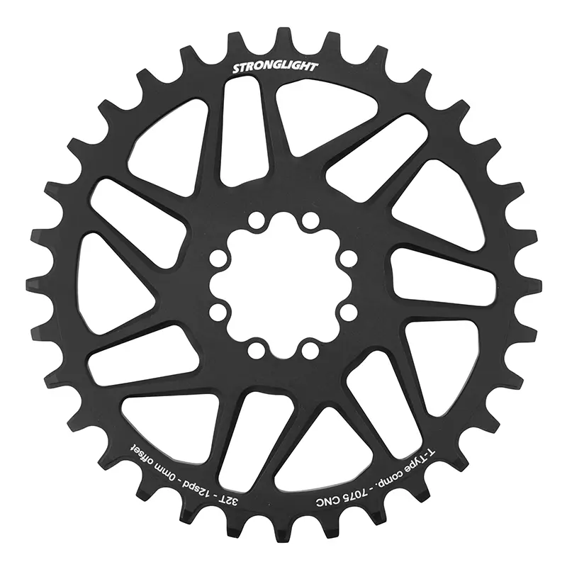 Plateau VTT direct mount 8 trous pour sram sx-nx-gx Stronglight mono alu noir 32DTS - 12V. narrow wide