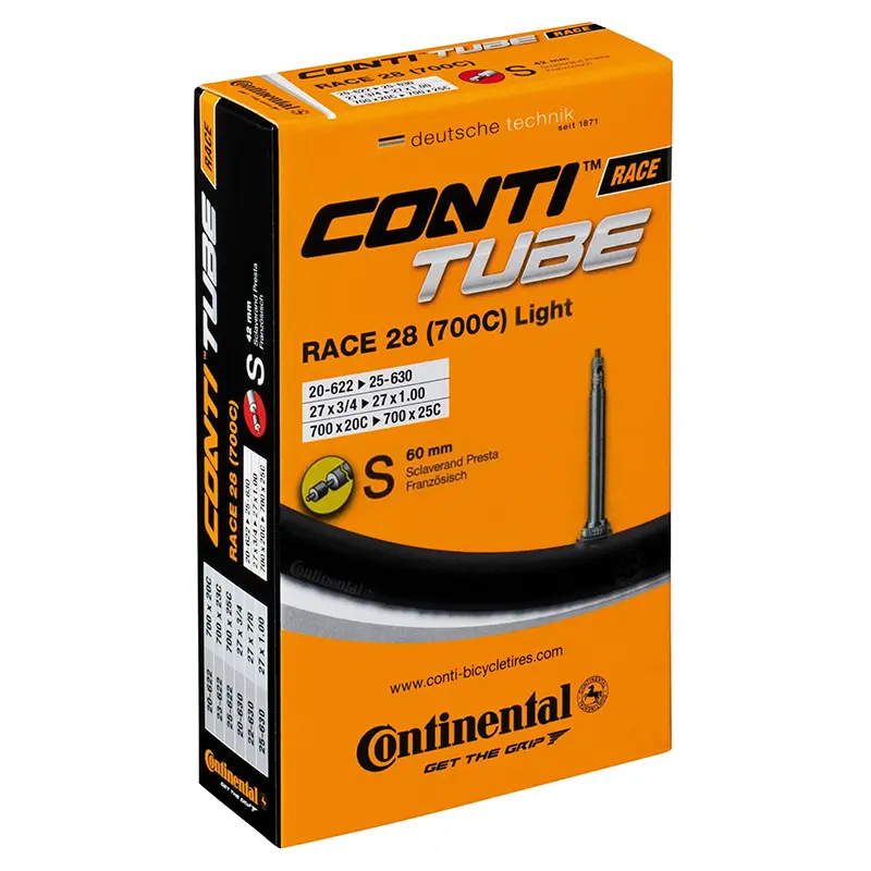 Fahrrad-Schlauch 700 x 20-25 Continental RaceLight Ventil Presta abnehmbar 60 mm