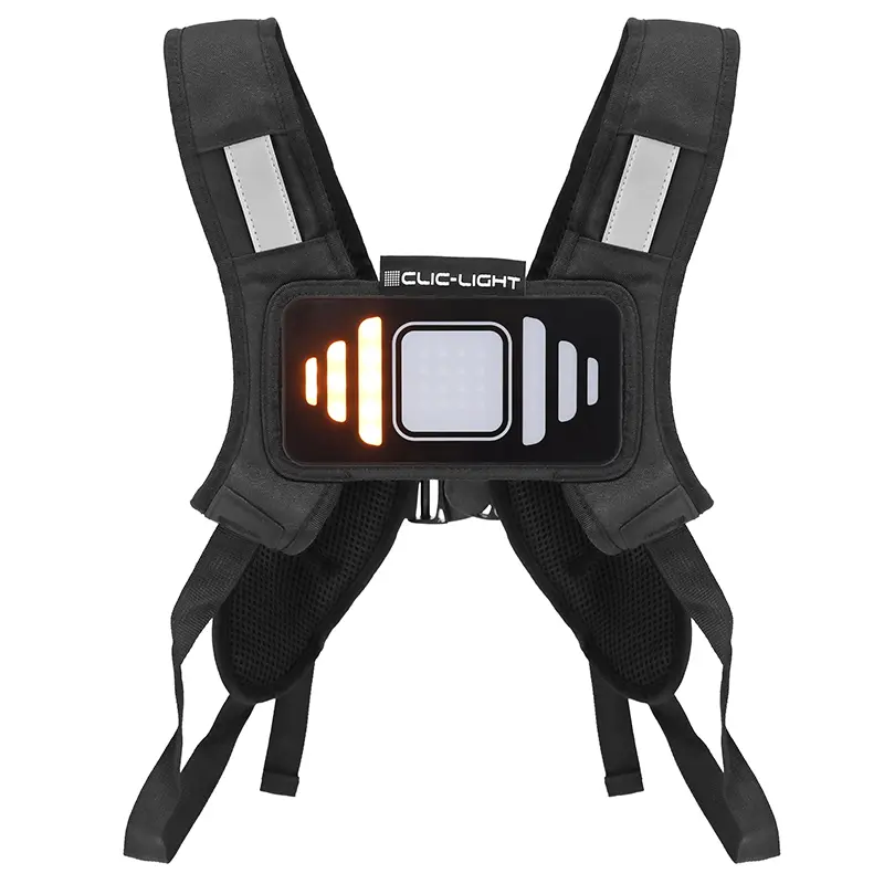 Gilet d'éclairage Clic-Light V2 avec signalisation intégrée, indicateur direction et freinage